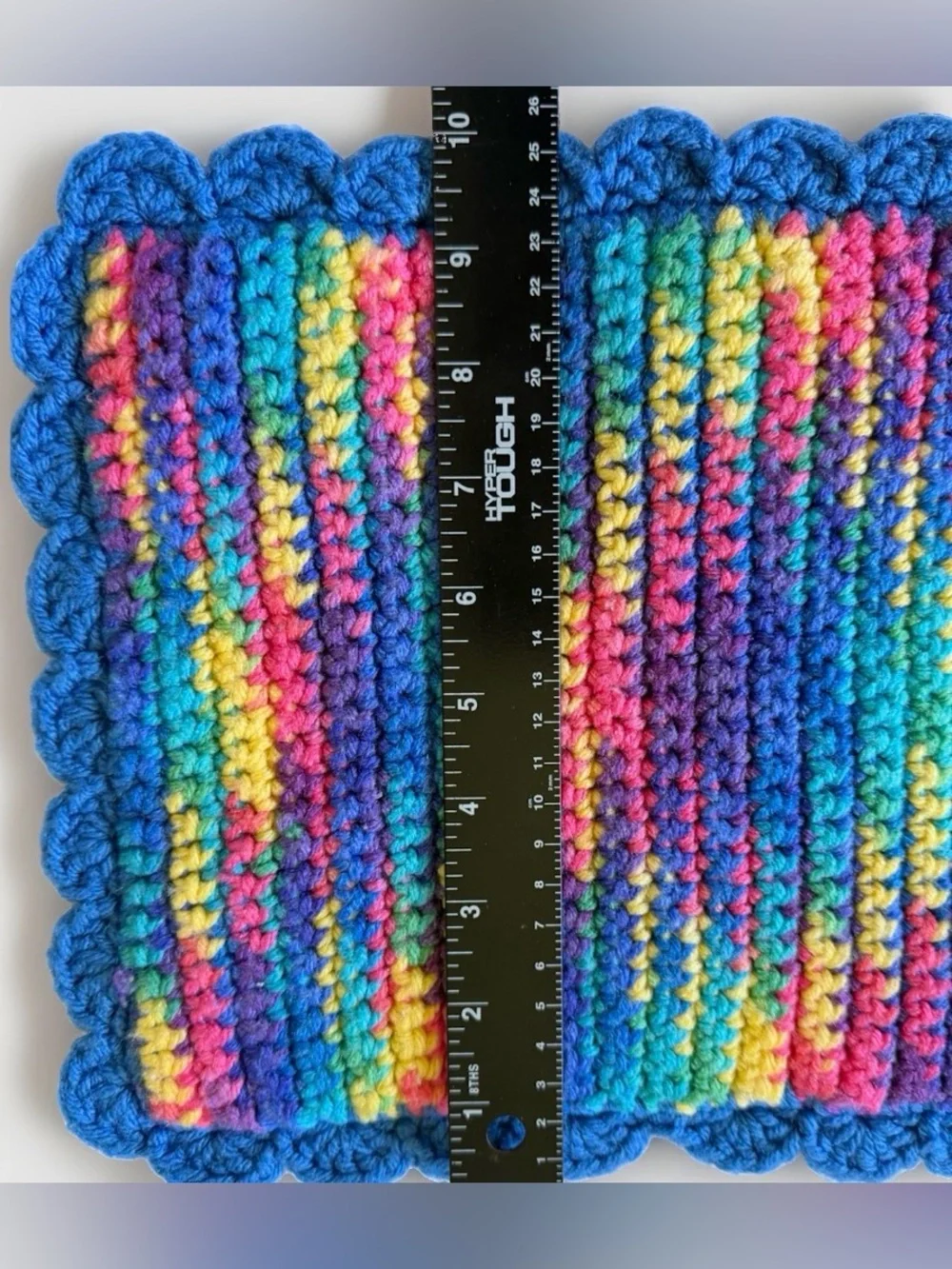 Vintage Handmade Crochet Potholder Hot Pad Trivet Lot of 3 Grandmacore Rainbow